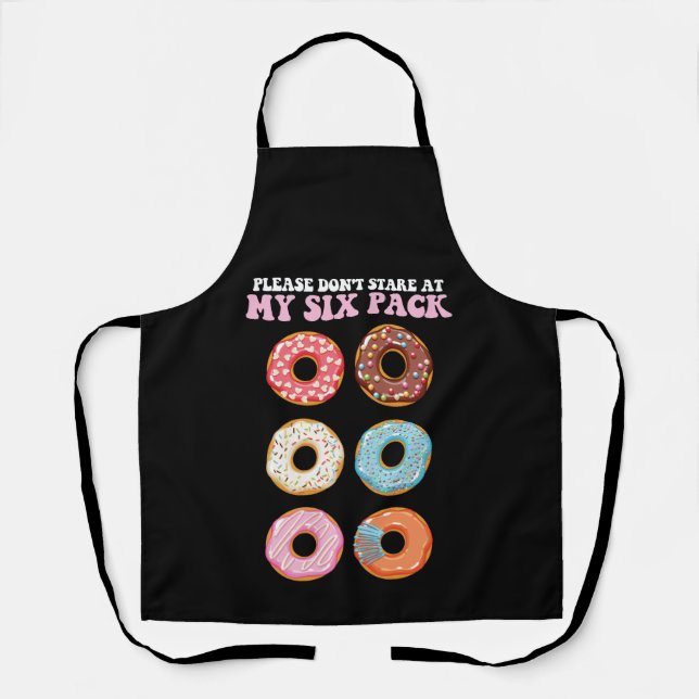 Delantal Por favor, no te quedes con mi caja de seis donuts (Anverso)