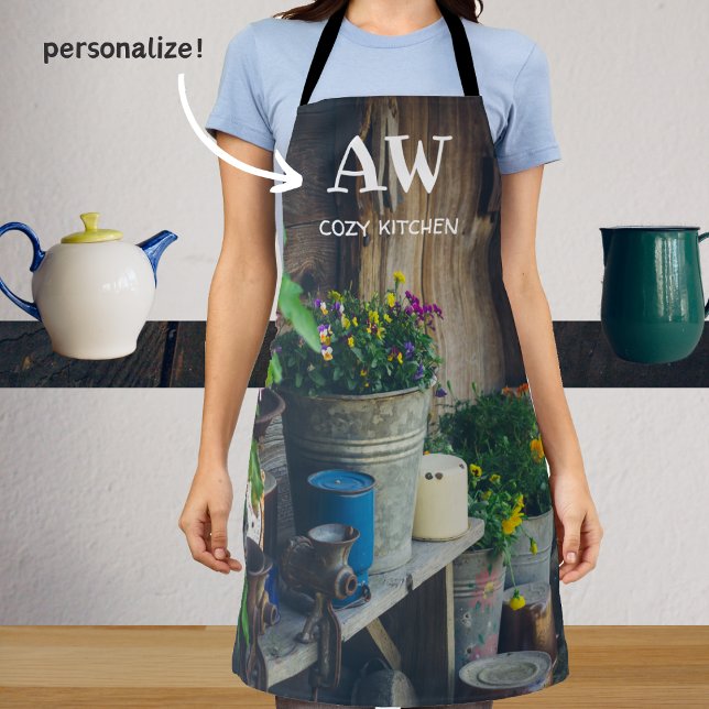 Delantal Porche de casa de campo adornado con vibrantes pan (Subido por el creador)