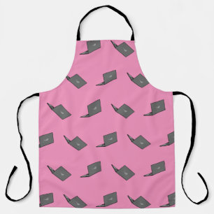 Delantal Portátil gris con Personalizado de logotipo de páj