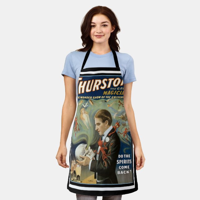 Delantal Póster Mágico Antiguo, Thurston, El Gran Mago (Gastado)