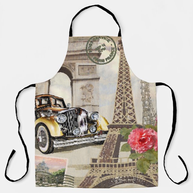 Delantal Póster vintage de París. vintage, póster, parís, v (Anverso)