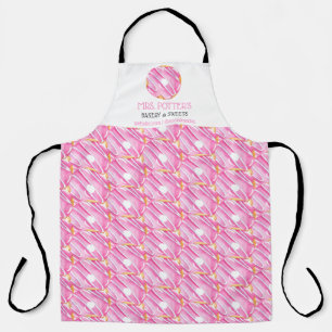 Delantal Postre de panadería de Donut Rosado personalizada