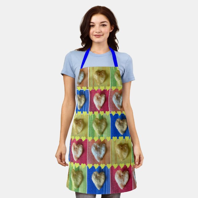 Delantal Potato Chip Hearts Patchwork Design Aprons (Gastado)
