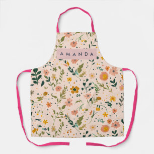 Delantal Pradera de flores silvestres caprichosas personali