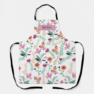 Delantal Pradera floral de flores silvestres coloridas mode