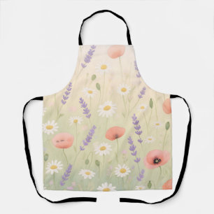 Delantal Pradera Silvestre de Flores Campestres Suave Flora