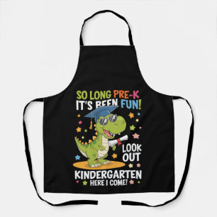 Delantal Pre K Graduado Kindergarten Dinosaur T Rex
