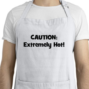 Delantal Precaución Extremadamente caliente humorística