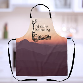 Delantal Preferiría estar leyendo con Ilustracion de época