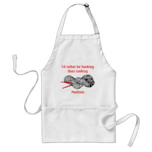 Delantal Prefiero estar enganchando que cocinando, tu nombr