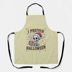 Delantal Prefiero Halloween Espeluznante Navidad Esquelétic