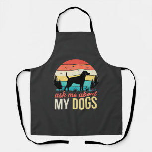 Delantal Pregúntame sobre mis perros Retro Sunset_1