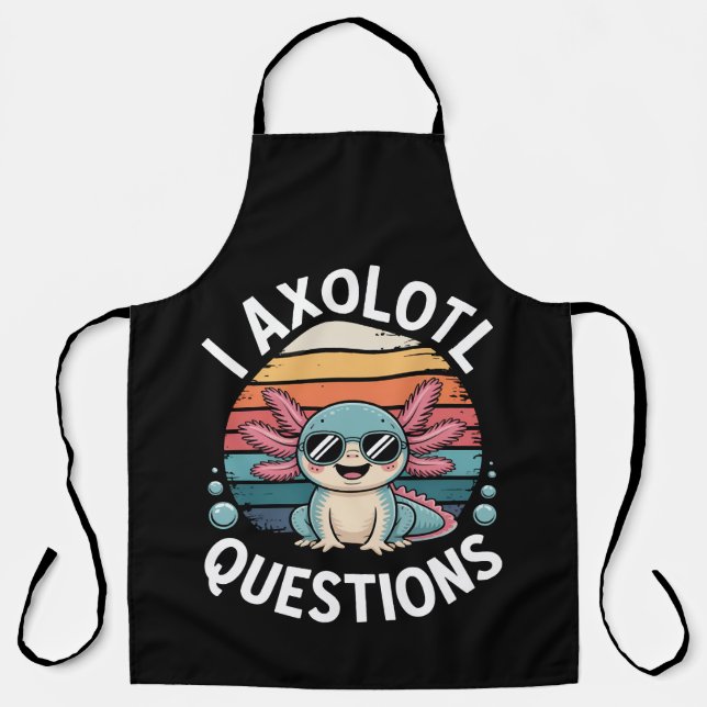 Delantal Preguntas sobre Axolotl (Anverso)