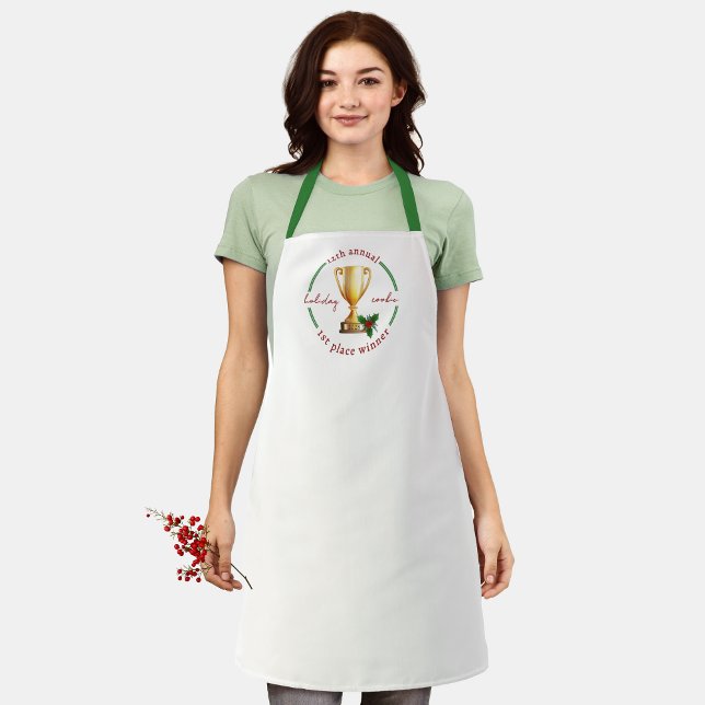 Delantal Premio Apron al ganador del Concurso de Vacaciones (Christmas Holiday Competition Prize Apron for the Winner. Great for Cookie & Sweater Contests!)