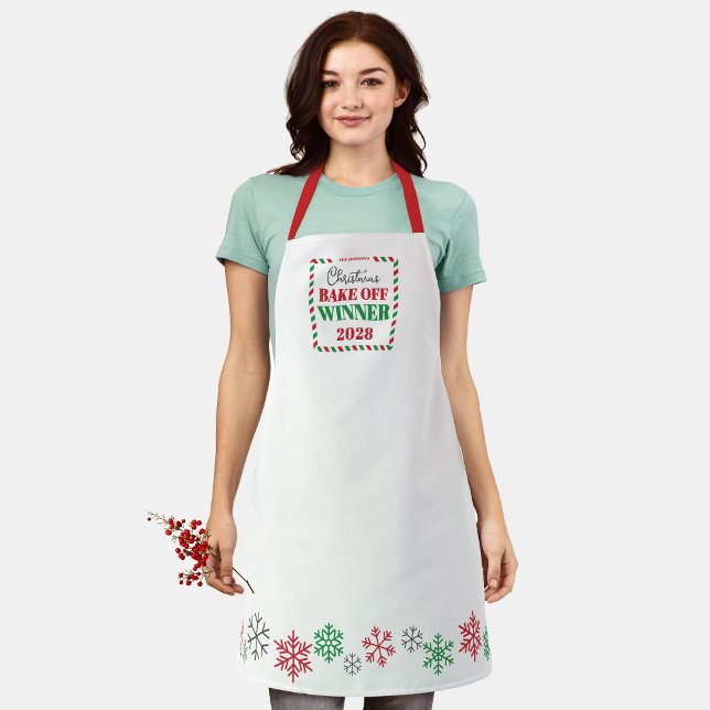 Delantal Premio ganador de concurso de cocina o de feriado  (Christmas Holiday Competition Prize Apron for the Winner. Great for Cookie & Sweater Contests!)