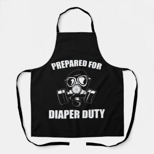 Delantal Preparado Para La Paternidad De Diaper Duty En La 