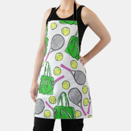 Delantal Preppy Tennis Green Baking Art