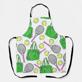 Delantal Preppy Tennis Green Baking Art
