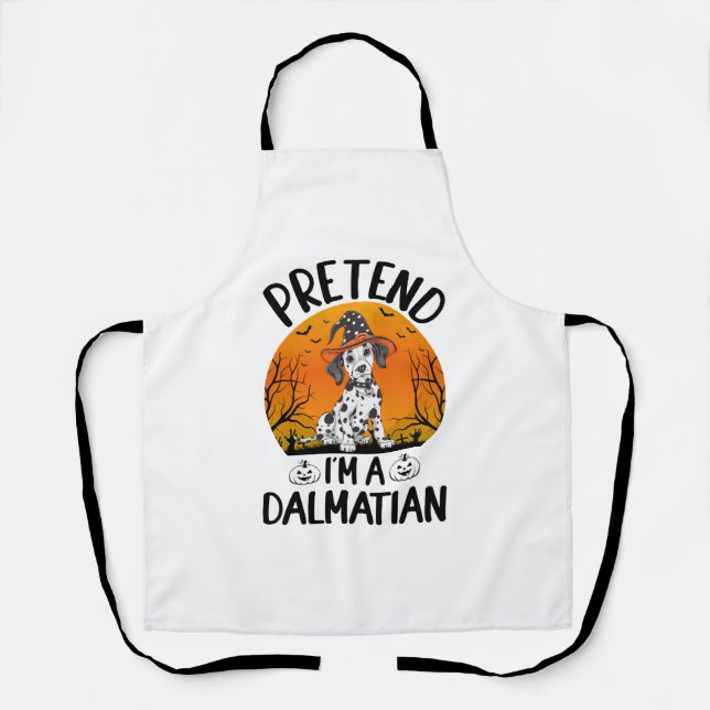Delantal Pretend i'm a Dalmatian Dog Halloween (3) (Anverso)