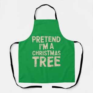 Delantal Pretende que soy un disfraz de Navidades de árbol