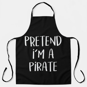 Delantal Pretende que soy un disfraz pirata divertida Hallo