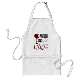 Delantal Previsión de fin de semana nublado 100% de posibil