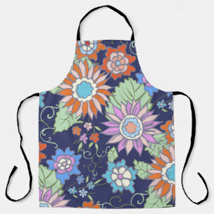 Delantal Primavera de patrón de fondo sin soldadura floral