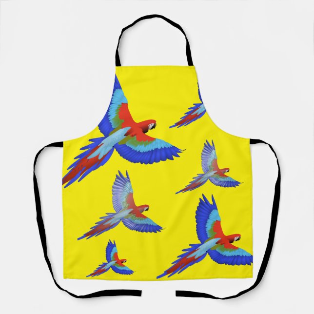 Delantal Primavera de playa de Mikitiez Parrot hawaii summe (Anverso)