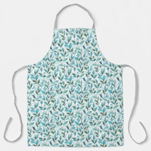 Delantal Primavera. Patrón floral de acuarela