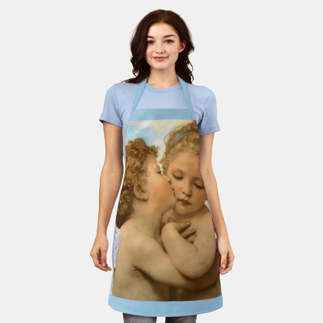 Delantal Primer Beso (detalle de ángel) por Bouguereau (Gastado)