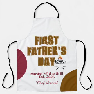 Delantal Primer Día del Padre Maestro de la Parrilla Est 20