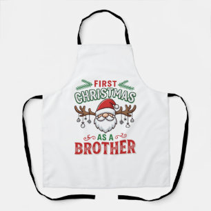 Delantal Primer Navidad como un hermano Santa Gnome