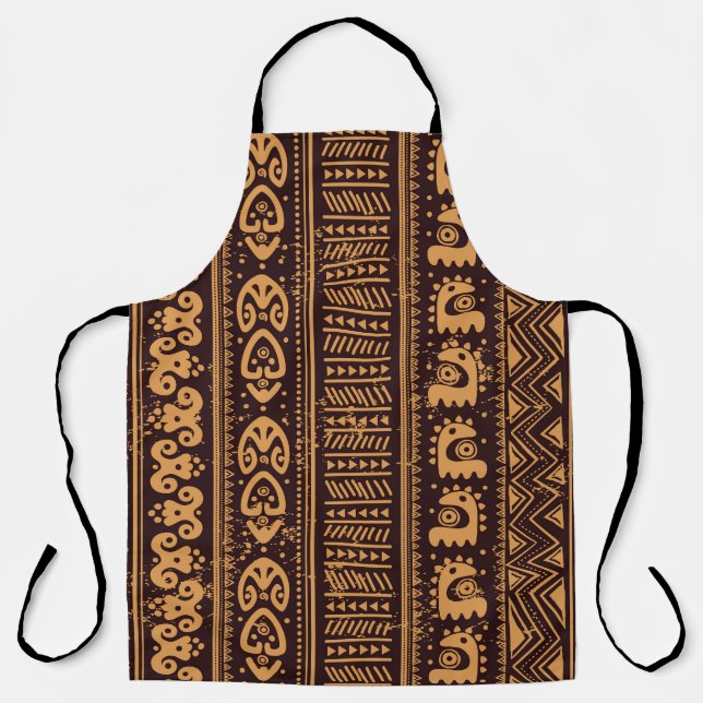 Delantal Primer patrón tribal étnico, sin fisuras. (Anverso)