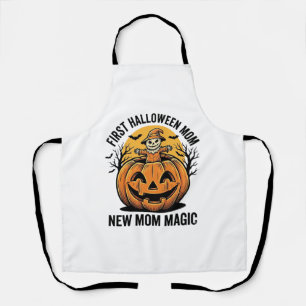 Delantal Primera camiseta de murciélago de calabaza vintage