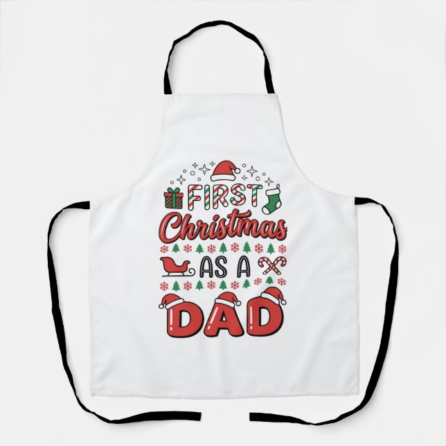 Delantal Primera Navidad Papá Fiesta (Anverso)