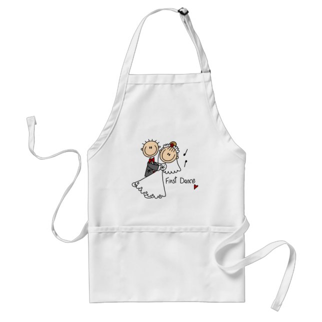 Delantal Primero camisetas y regalos de la boda de la danza (Frente)