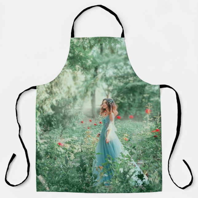 Delantal Princesa de Brunette: acuarela de bosque de hadas (Anverso)