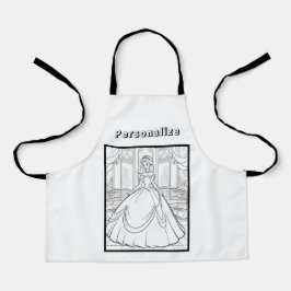 Delantal Princesa de color personalizada