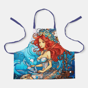 Delantal Princesa Sirena Steampunk Para Cocineros Infantile
