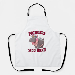 Delantal PRINCESO ADorable MOO DENG Baby Hippo Chica Dabbin