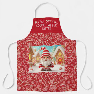 Delantal probador oficial de masa de galletas de Santa