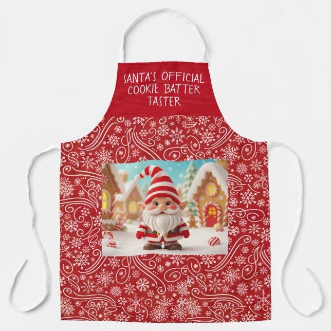 Delantal probador oficial de masa de galletas de Santa (Anverso)