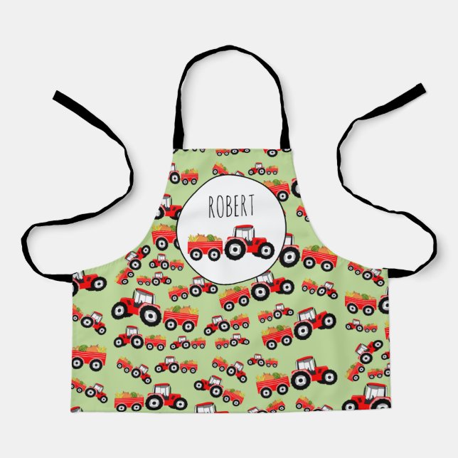 Delantal Producción personalizada de la Granja de Camiones  (Anverso)