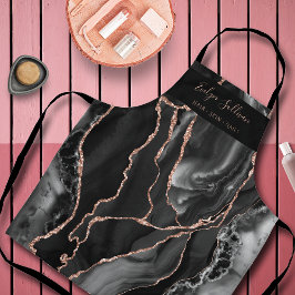 delantal profesional de belleza agata negra