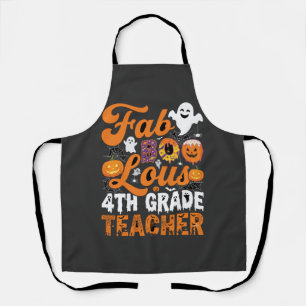 Delantal Profesor de 4º grado FABULoso de Halloween