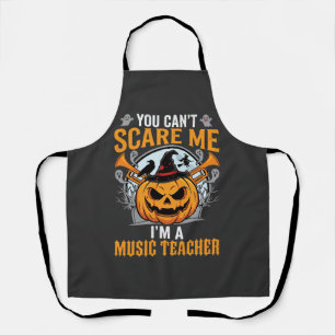 Delantal Profesor de Música de Halloween Calabaza Espeluzna