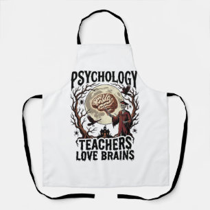 Delantal Profesor de Psicología Amante del Cerebro de Hallo