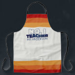 Delantal Profesor retro moderno rojo rojo elegante bolso de<br><div class="desc">Maestro retro moderno azul,  rojo,  naranja y amarillo estilizado diseño vintage de los años 80 hombre regalo de diversión del profesor masculino.</div>