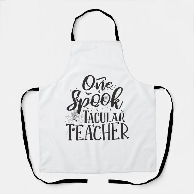 Delantal Profesor Spooktacular - Divertido profesor Hallowe (Anverso)