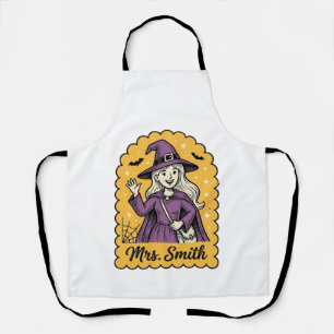 Delantal Profesora Bruja Linda Sra Smith Vintage Diseño de